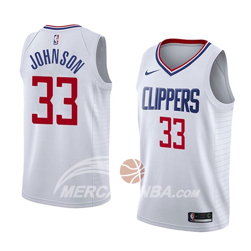 Maglia NBA Los Angeles Clippers Wesley Johnson Association 2018 Bianco